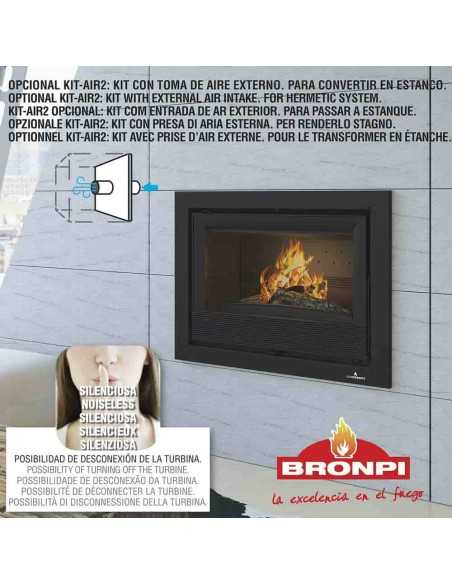 Estufa de Leña Insertable BRONPI Serie PARIS-70
