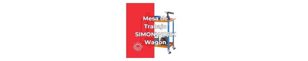 Mesa de trabajo SIMONWORK WAGON | Banco móvil Simonrack con ruedas