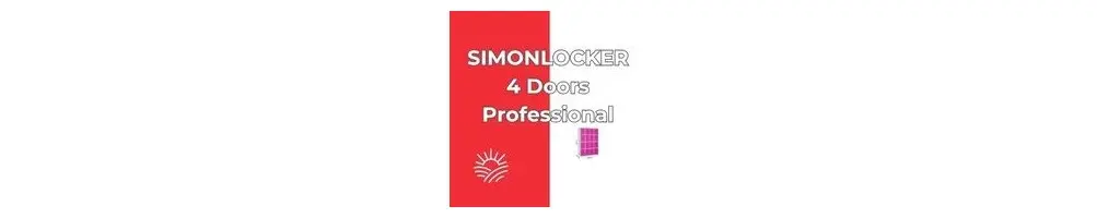 SIMONLOCKER 4 Doors Professional | Taquilla metálica Simonrack sin tornillos 4 compartimentos
